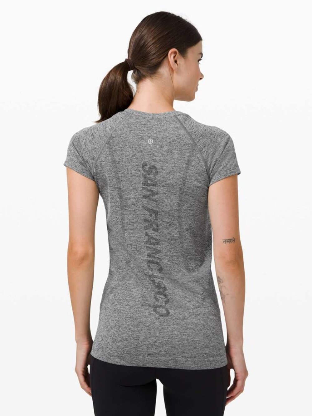 Lululemon Swiftly Tech Short Sleeve 2.0 City San Francisco Silver Black 8